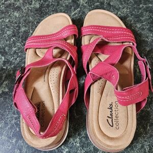 Clark's Women's Leather Sandals Size 9.5M